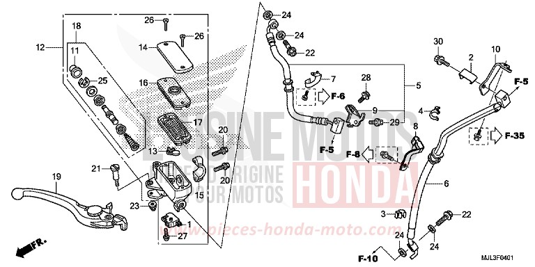 VORDERRADBREMSE (NC700XD/750XA/750XD) von NC750X DCT SWORD SILVER METALLIC (NHA95) von 2014